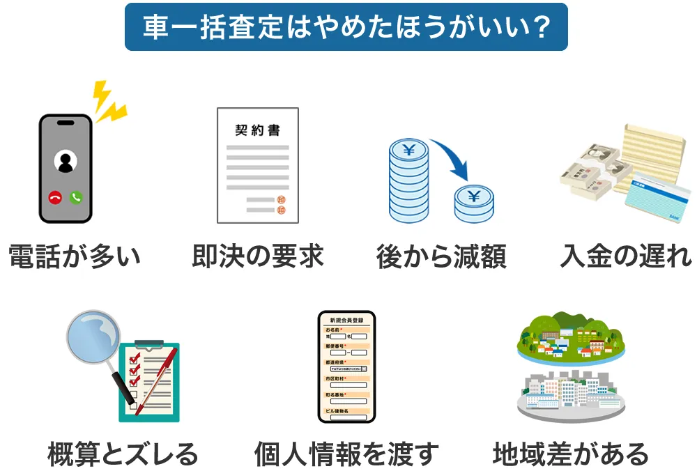 車一括査定ややめたほうがいいといわれる理由